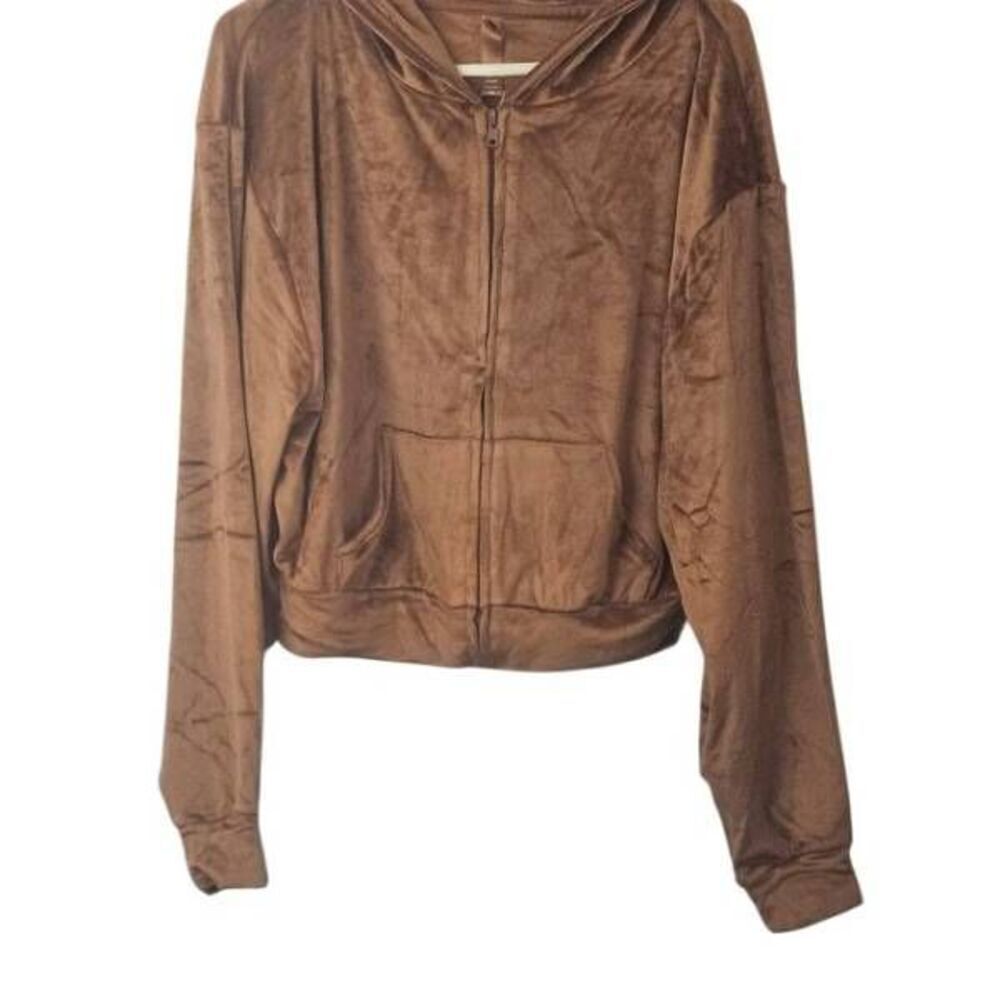 SKIMS VELOUR ZIP‎ FRONT HOODIE NWT